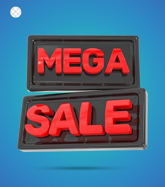 Mega Sale 3D-Rendering