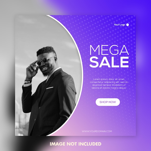 PSD mega sale fashion banner