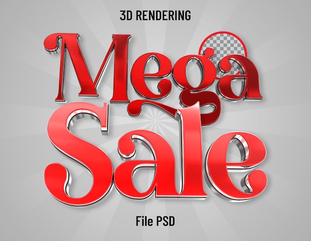 PSD mega-sale-hintergrund mit rabatt