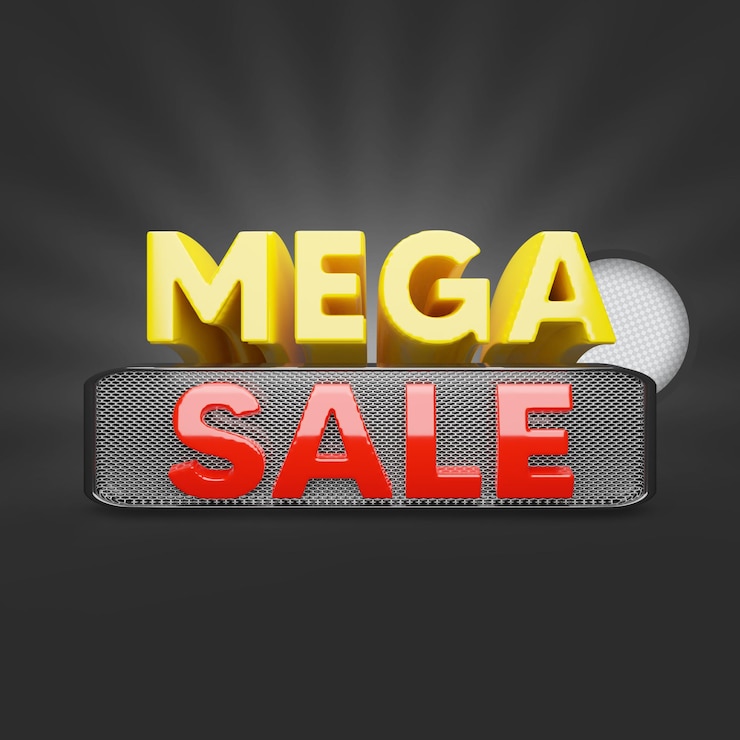 PSD mega sale offer 3d