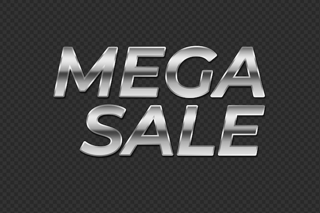 Mega-sale-silbereffekt-template-design