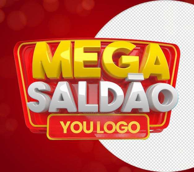 Mega sales 3d stamp para venda de varejo e comércio