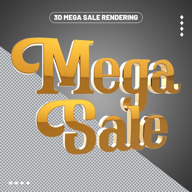 Mega venda de logotipo 3d para promoção