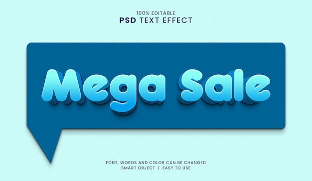 Mega venta efecto de texto 3d
