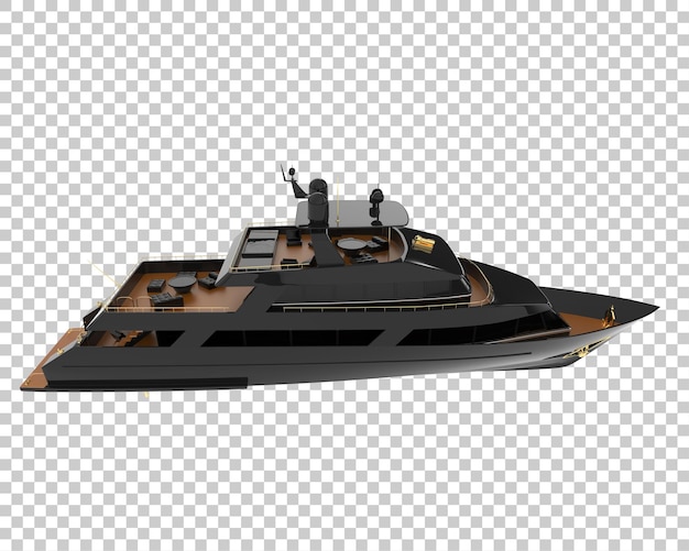 PSD mega yacht sur fond transparent illustration de rendu 3d