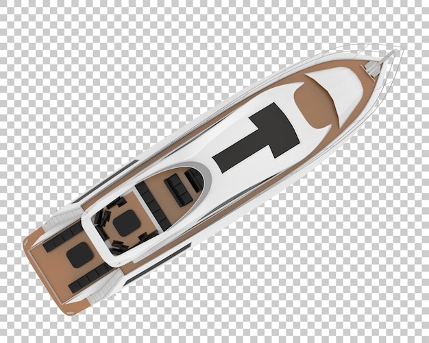 Mega Yacht Sur Fond Transparent Illustration De Rendu 3d