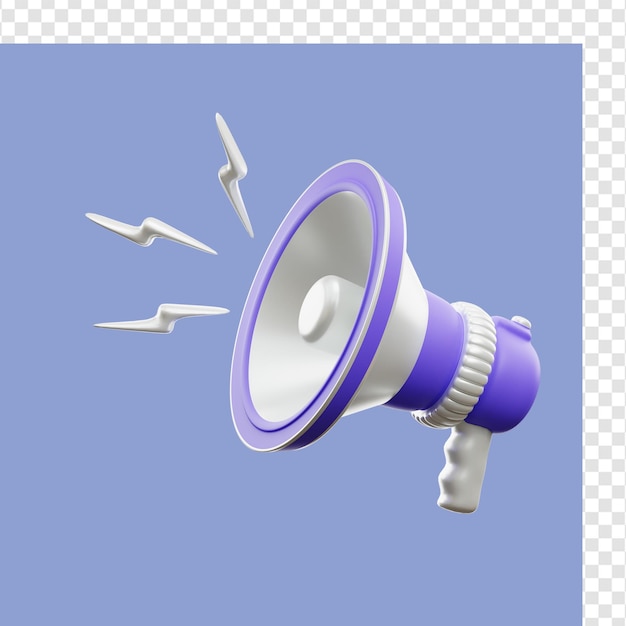 Megafon-Sprecher-Symbol 3D-Illustration
