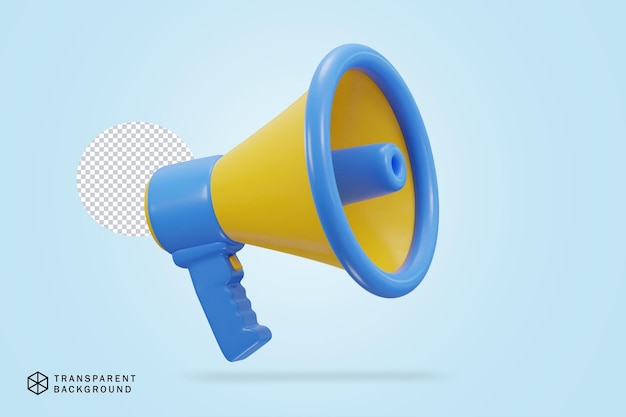 Megafon-Symbol 3D-Rendering