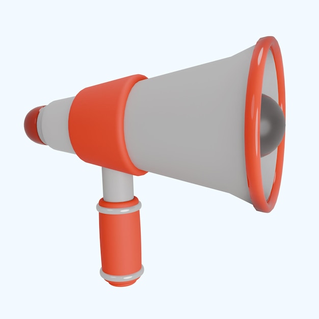 PSD megafone 3d