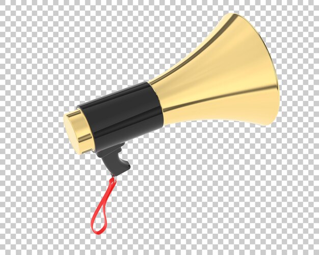 El megáfono aislado en el fondo Ilustración de renderización 3D