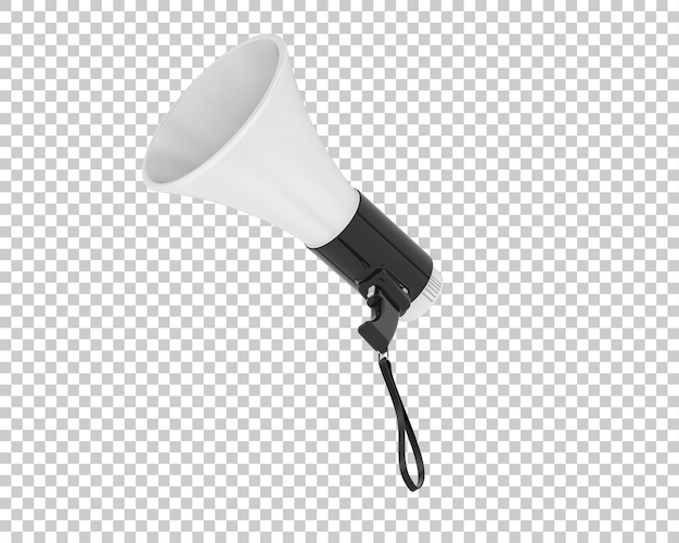 El megáfono aislado en el fondo Ilustración de renderización 3D