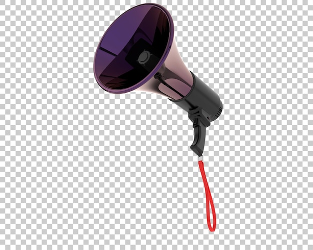 El megáfono aislado en el fondo Ilustración de renderización 3D