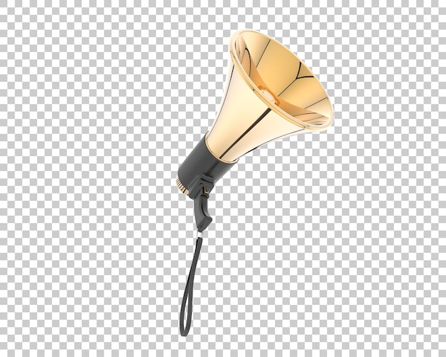 El megáfono aislado en el fondo Ilustración de renderización 3D
