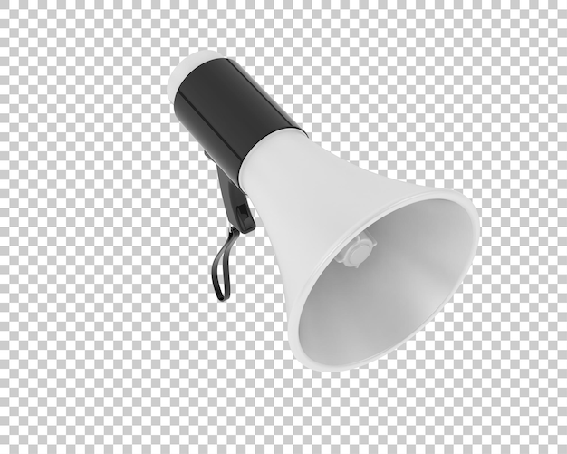 Megafono isolato sullo sfondo illustrazione di rendering 3D