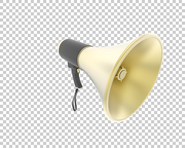 Megafono isolato sullo sfondo illustrazione di rendering 3D