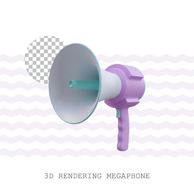 Megáfono de renderizado 3D