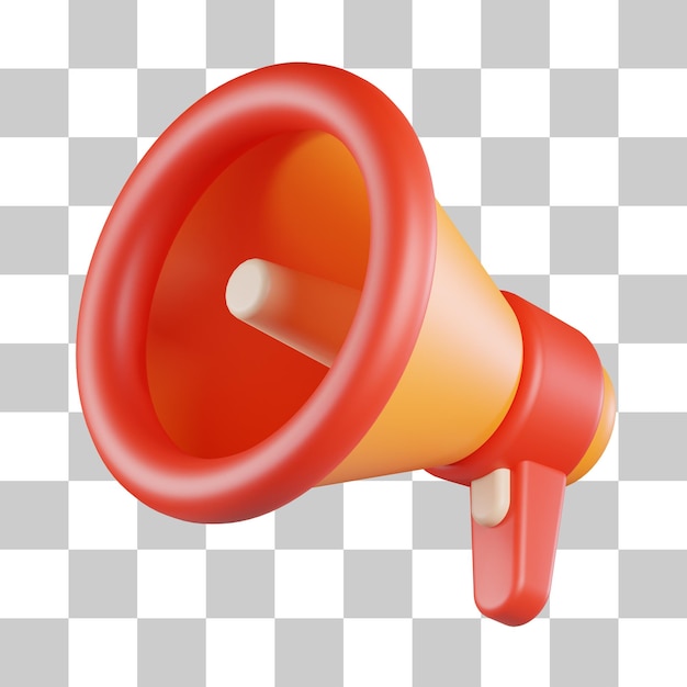 Megaphon Ankündigung 3D-Symbol