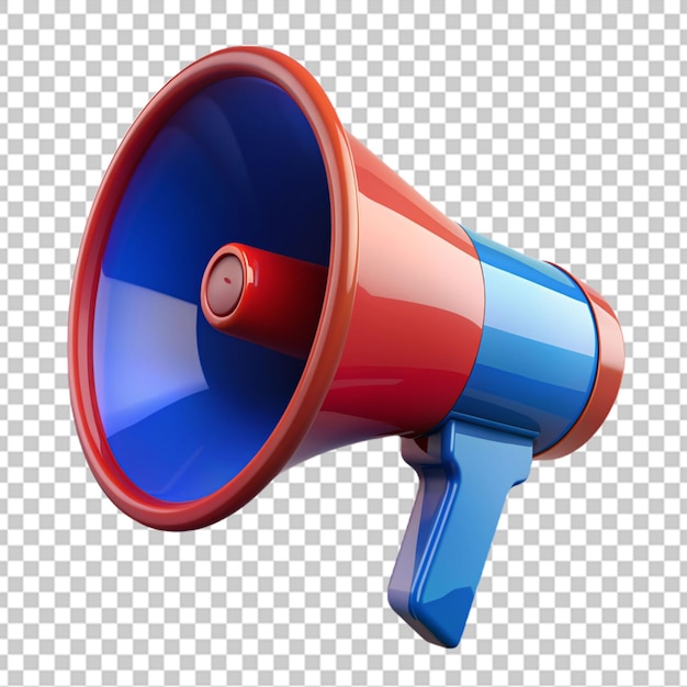 PSD megaphone aislado 3d muestra la ilustración del icono de renderización