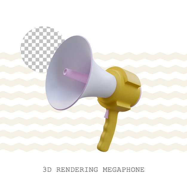 Mégaphone De Rendu 3d