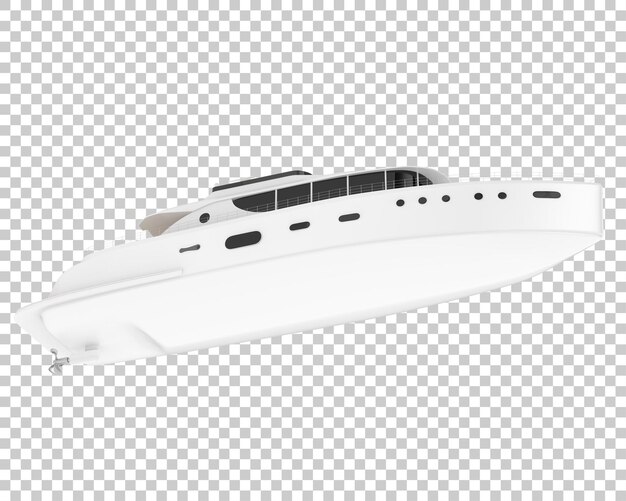 PSD megayacht auf transparentem hintergrund 3d-darstellung