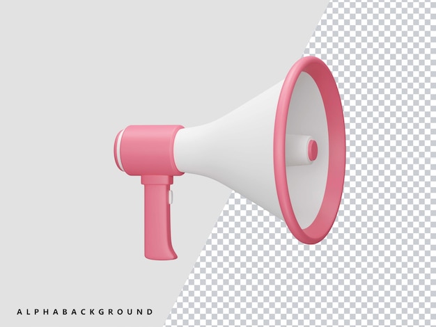 Meghaphon 3D-Rendering-Symbol transparent