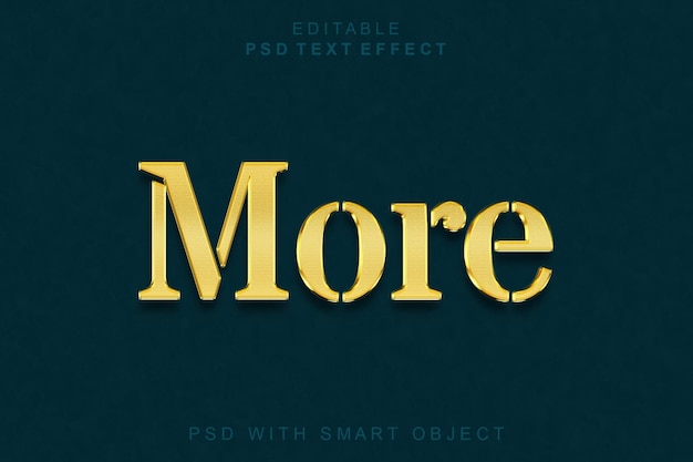 Mehr 3D-Text-Effekt Luxus-Stil-Vorlage