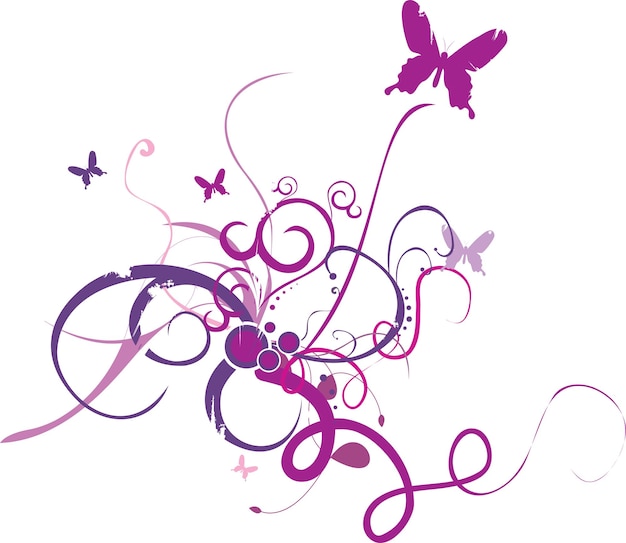 Mehrfarbiges Blumen-Design PSD