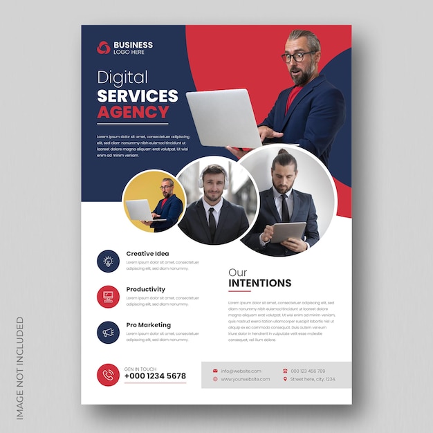 Mehrzweck-Flyerdesign für Firmenkunden und Broschüren-Deckblattvorlage