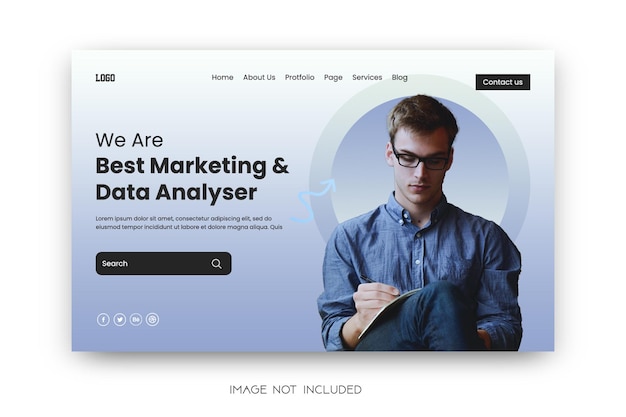 Mehrzweck-Online-Business-Webvorlage und Landingpage-Konzept Psd