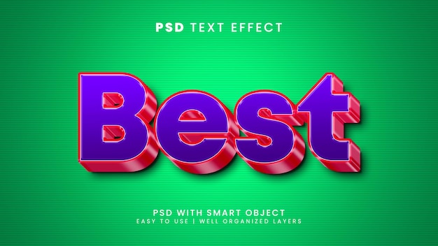 PSD meilleur effet de style de texte