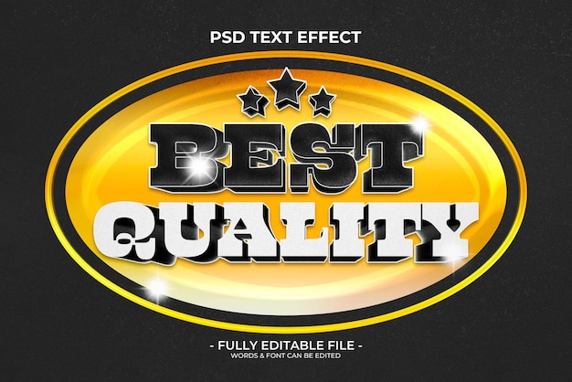 PSD meilleur effet de texte 3d de vente de qualité