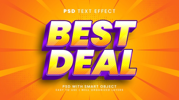 Meilleur effet de texte modifiable avec style de texte d'entreprise et de vente