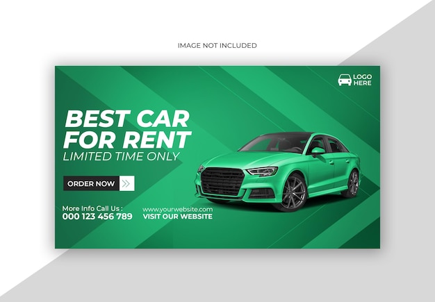 Meilleur modèle de bannière web de location de voiture