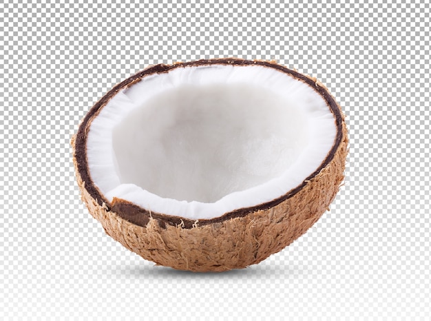 Meio coco isolado