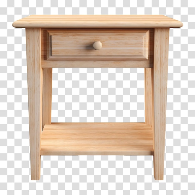 Meja kayu terisolasi pada latar belakang transparan PNG PSD