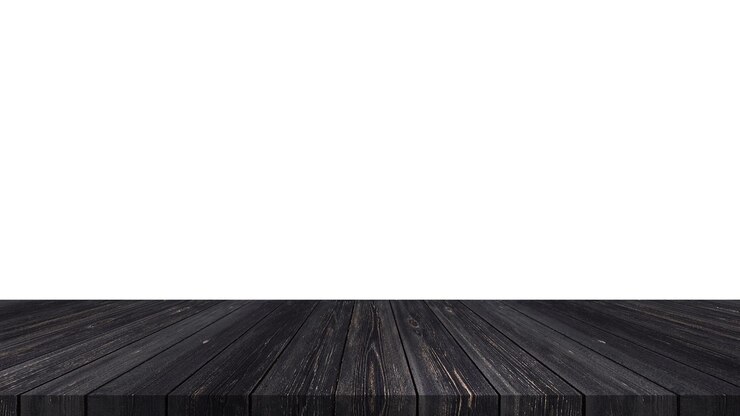 PSD meja kayu untuk display atau produk montage dengan latar belakang putih kosong