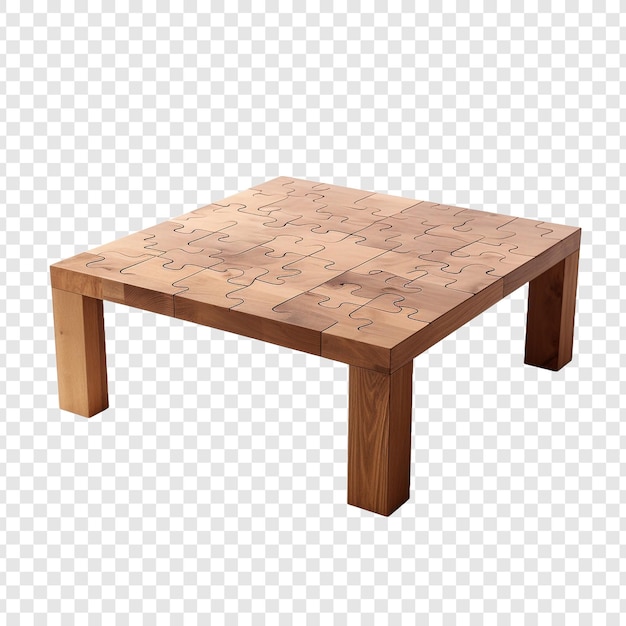 Meja Puzzle diisolasi pada latar belakang transparan