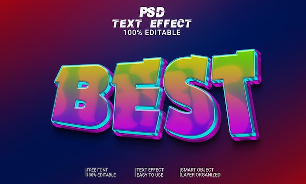 Mejor archivo PSD de efecto de texto 3D