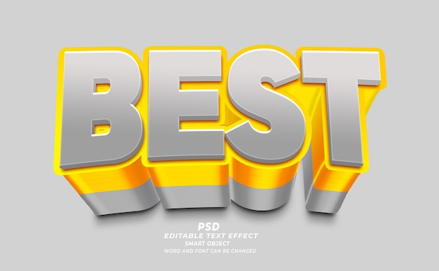 Mejor efecto de texto editable en PSD 3D