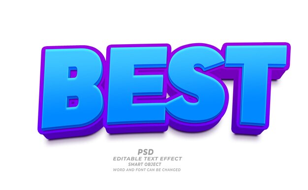 Mejor efecto de texto editable en PSD 3D