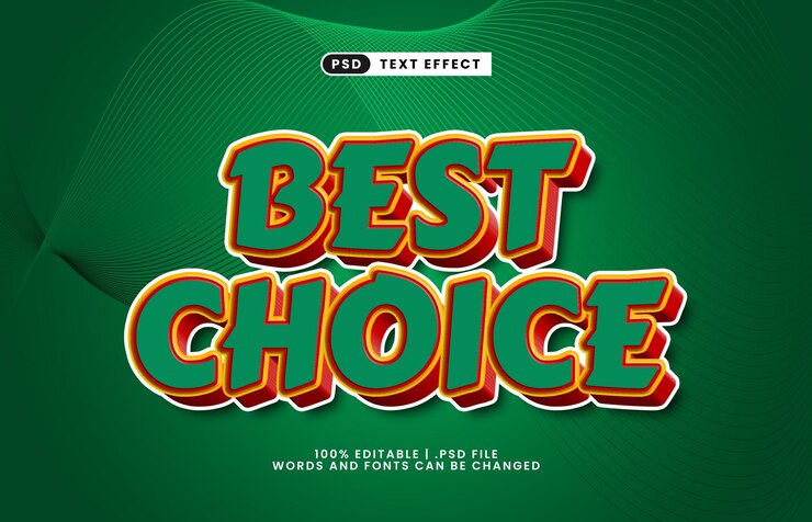 PSD mejor elección efecto de texto editable con el mejor y buen estilo de texto