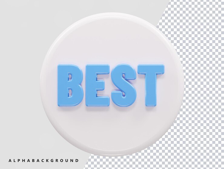 PSD mejor icono de efecto de texto ilustración de renderizado 3d