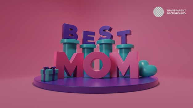 Mejor mamá letras 3d