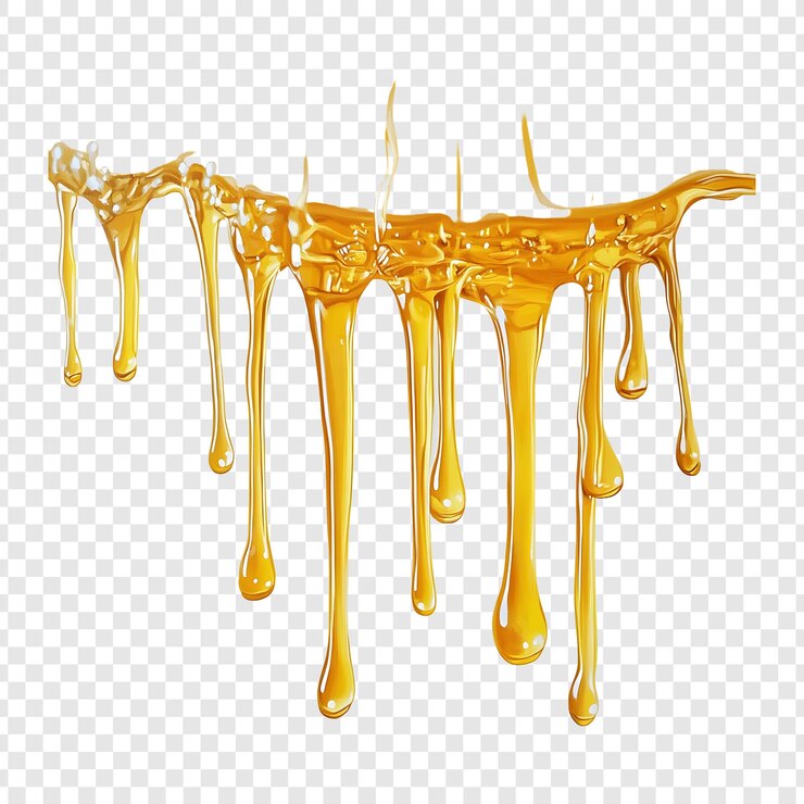 PSD mel com uma gota de png isolada sobre um fundo transparente