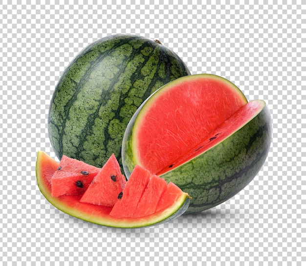 Melancia e fatia de watermrlon isoladas Premium PSD