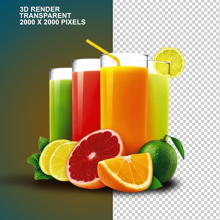 PSD mélanger le jus de fruits