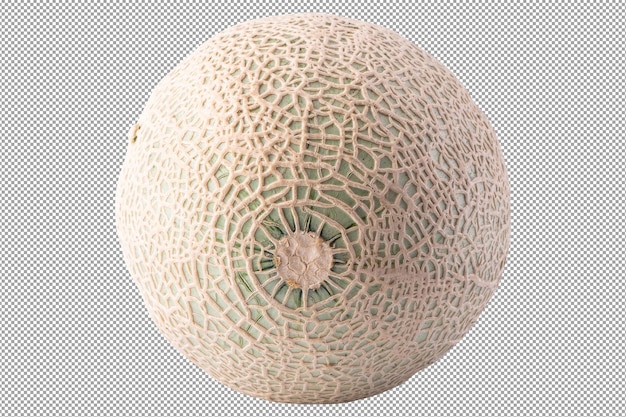 Melão Cantaloupe isolado em um fundo transparente