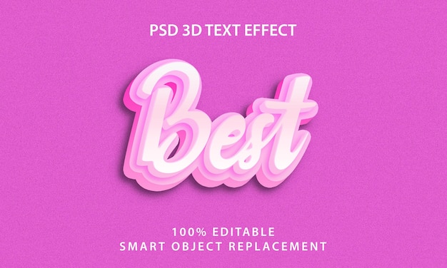 Melhor efeito de texto PSD 3D totalmente editável de alta qualidade