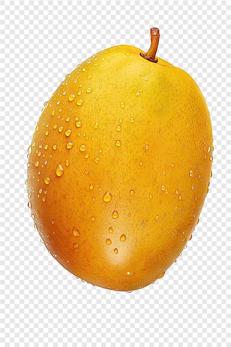 PSD un melón amarillo con gotas de agua en él