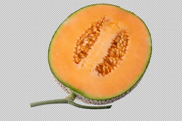 PSD melon cantaloup isolé sur fond transparent